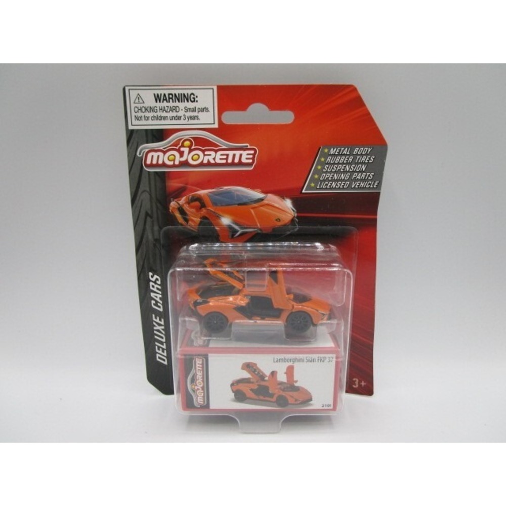 Majorette Deluxe Cars Lamborghini Sian FKP 37 Orange Diecast Car
